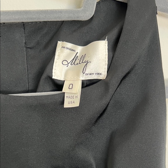 Milly Black Asymmetrical belted Dress, Size 0‎ - Picture 3 of 7